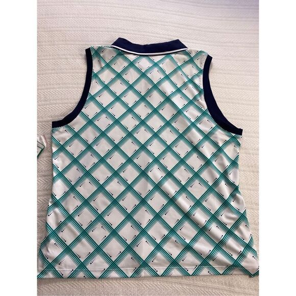 LILLIE GREEN WOMEN’S XLARGE Rib Trim Sleeveless Polo Shirt - Picture 6 of 7